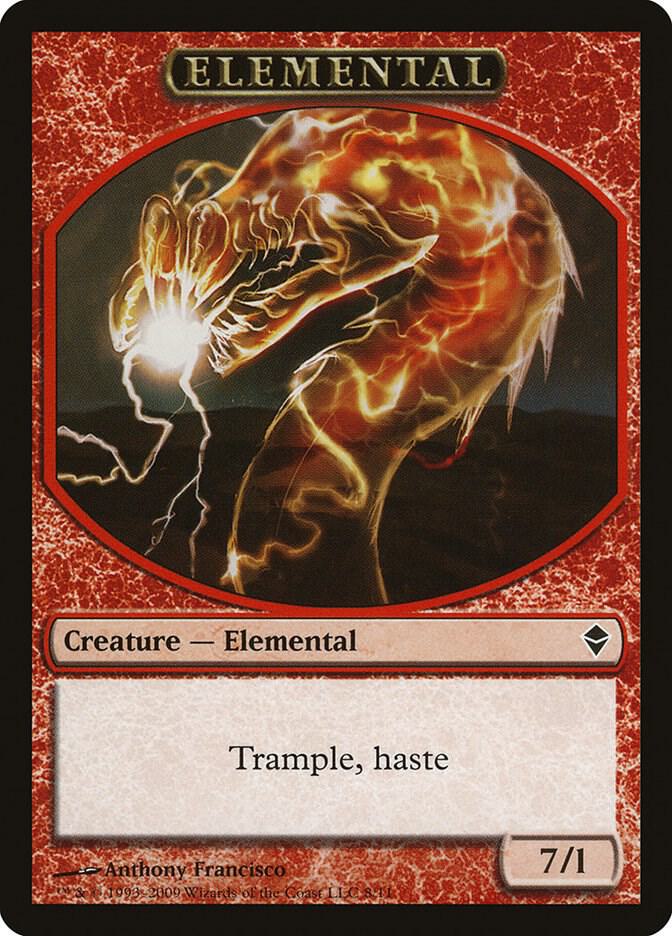 Elemental Token 8 card from Zendikar