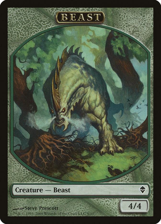 Beast Token 9 card from Zendikar