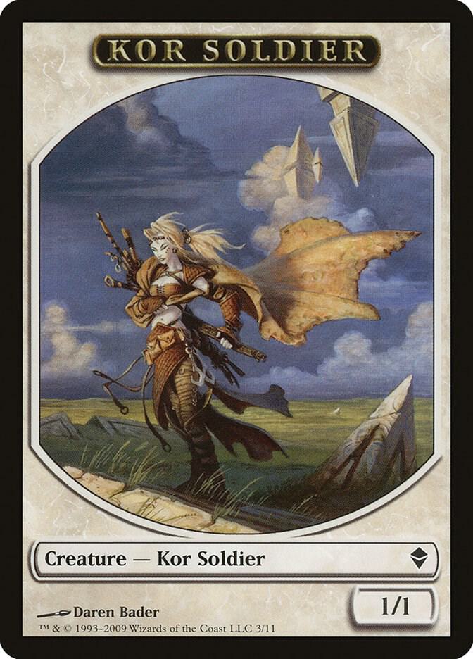 Kor Soldier Token 3 card from Zendikar
