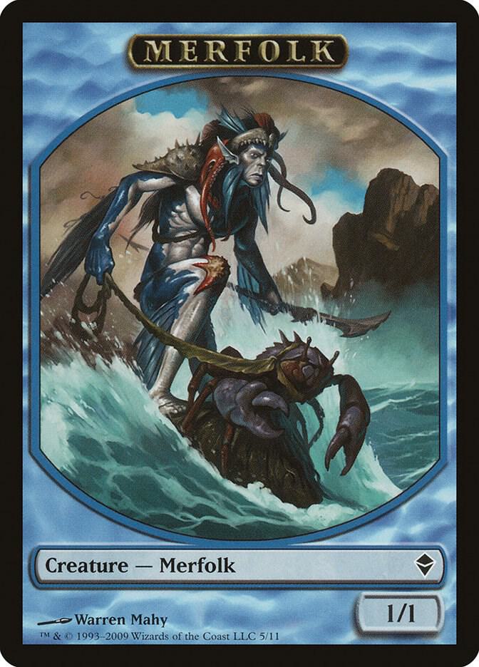 Merfolk Token 5 card from Zendikar