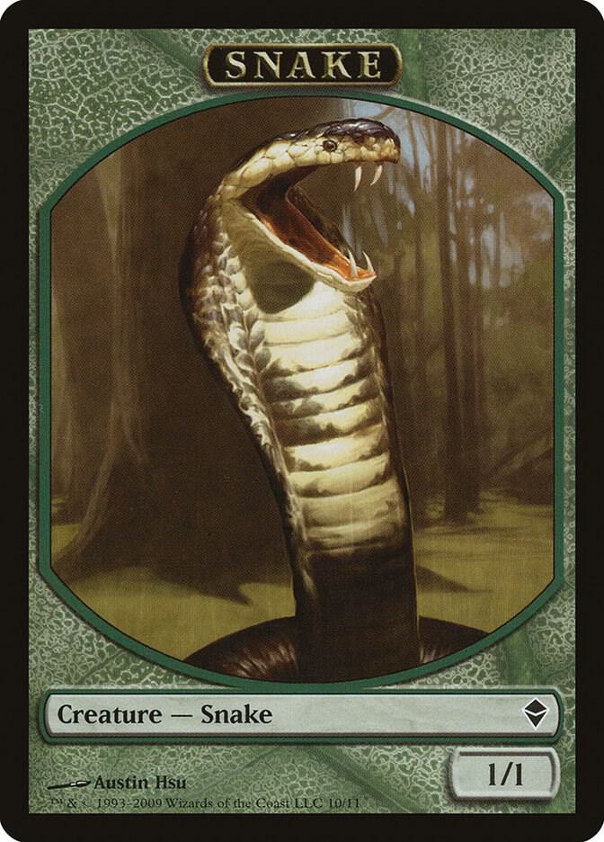 Snake Token 10 card from Zendikar