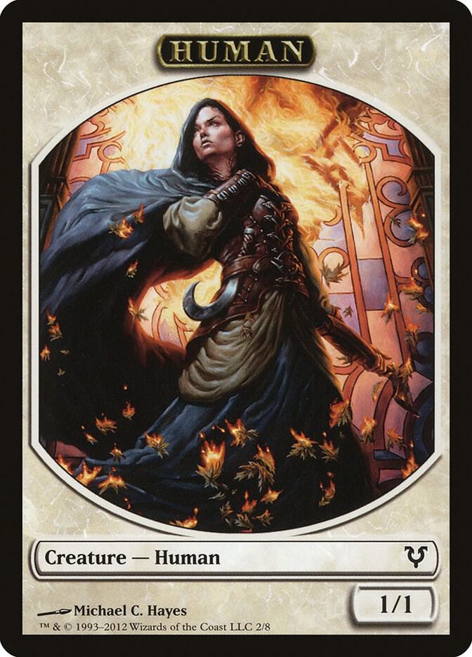 Human Token 2 card from Avacyn Restored