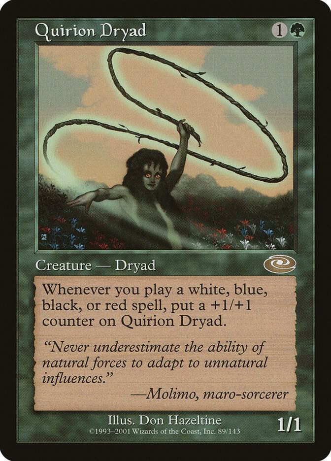 Quirion Dryad 89 card from Planeshift