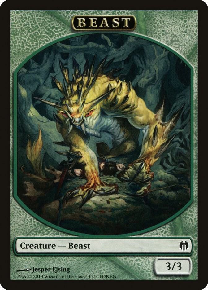 Beast Token T2 card from Duel Decks: Heroes vs. Monsters