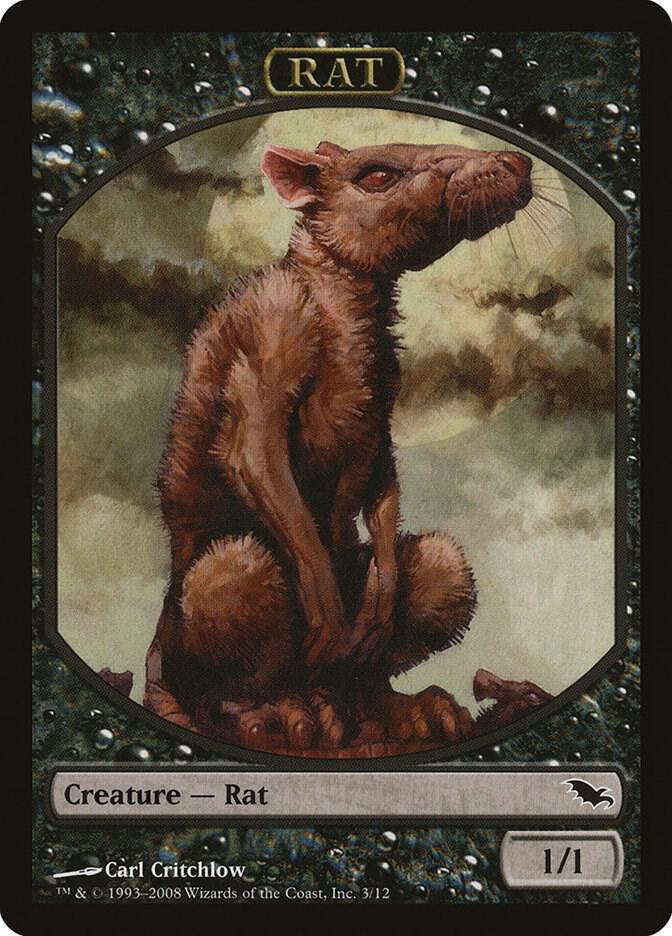 Rat Token 3 card from Shadowmoor