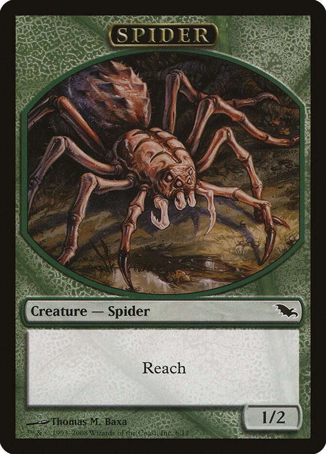 Spider Token 6 card from Shadowmoor