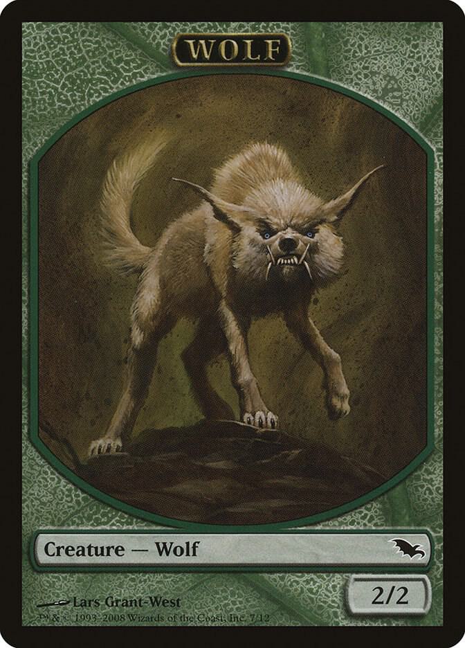 Wolf Token 7 card from Shadowmoor