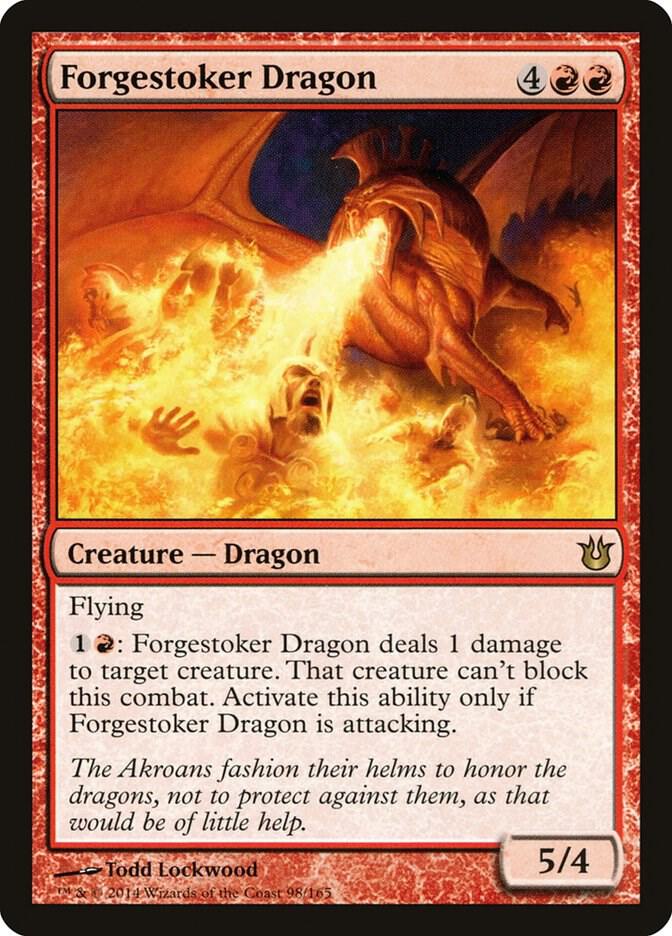Forgestoker Dragon 98 card from Born of the Gods
