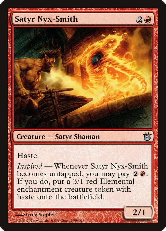 Satyr Nyx-Smith 109 card from Born of the Gods