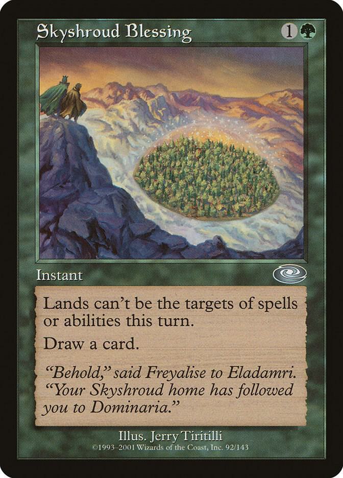 Skyshroud Blessing 92 card from Planeshift