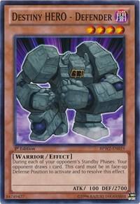 Destiny Hero - Defender BPW2-EN019 card from Battle Pack 2: War of the Giants Round 2