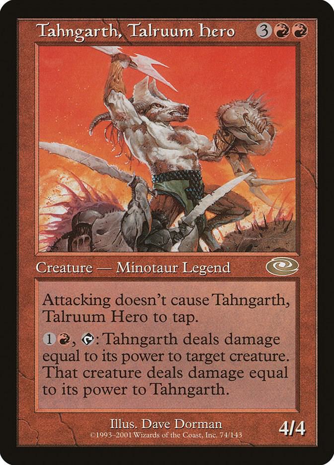 Tahngarth, Talruum Hero 74 card from Planeshift