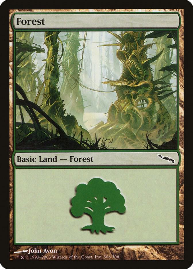 Forest 306 card from Mirrodin