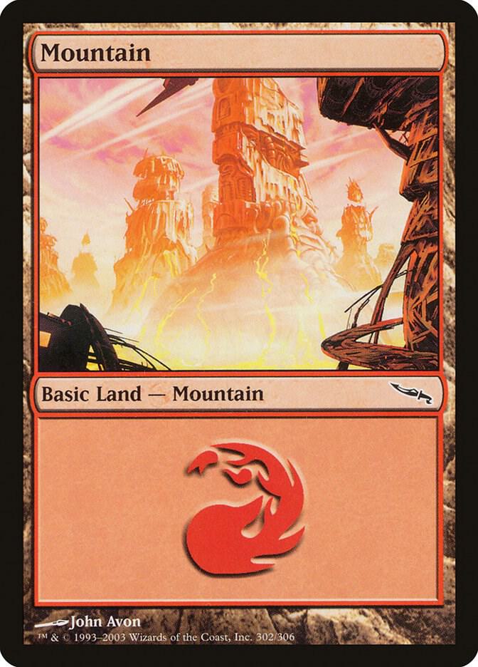 Mountain 302 card from Mirrodin