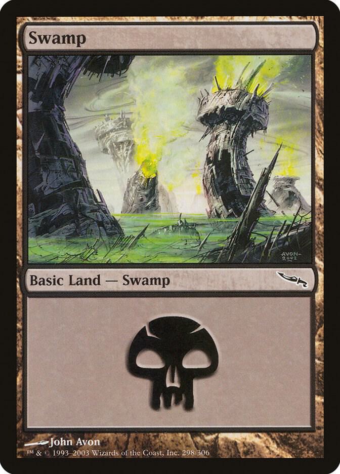 Swamp 298 card from Mirrodin