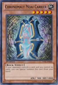 Chronomaly Moai Carrier LVAL-EN008 card from Legacy of the Valiant