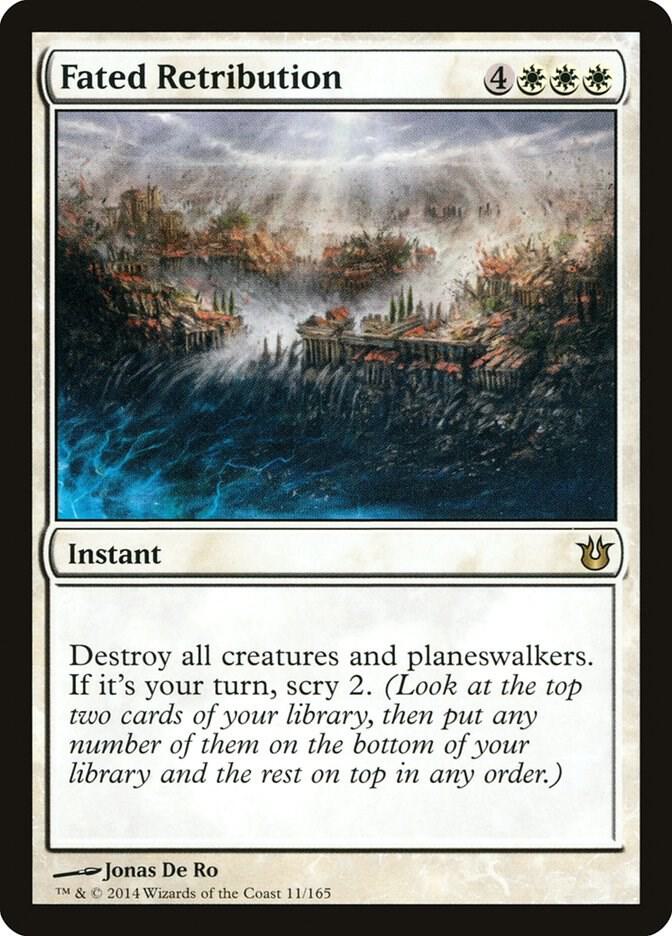 Fated Retribution 11 card from Born of the Gods