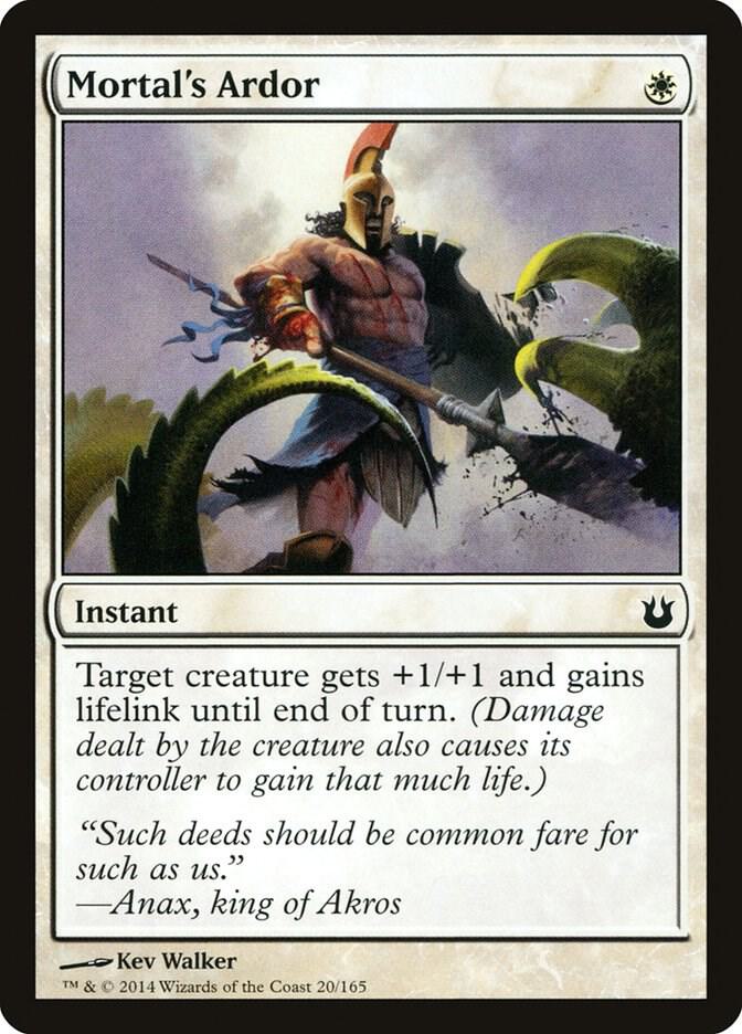 Mortal's Ardor 20 card from Born of the Gods
