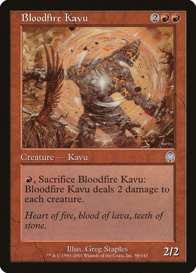 Bloodfire Kavu 58 card from Apocalypse