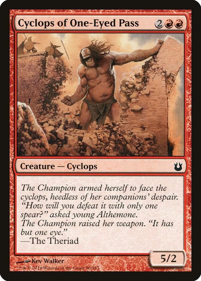 Cyclops of One-Eyed Pass 90 card from Born of the Gods