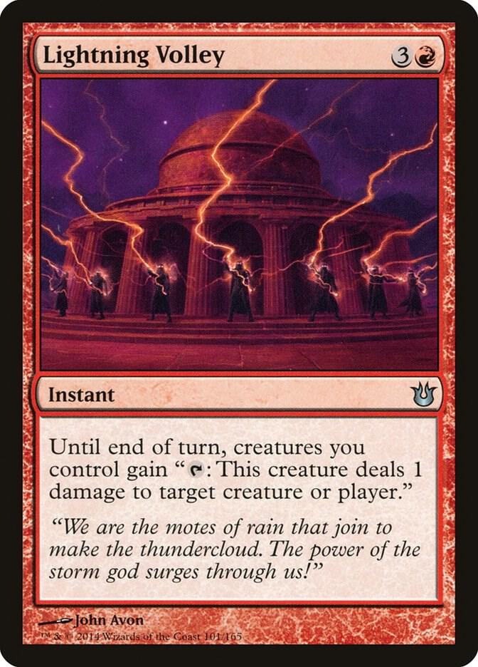 Lightning Volley 101 card from Born of the Gods