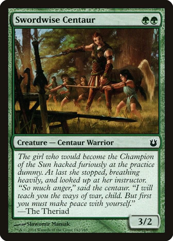 Swordwise Centaur 142 card from Born of the Gods