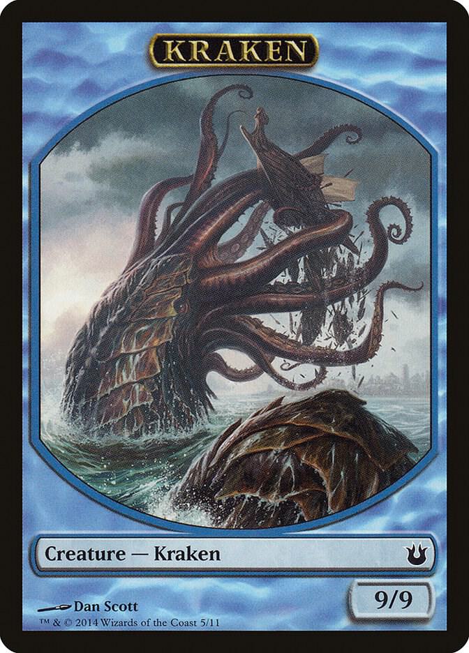 Kraken Token 5 card from Born of the Gods