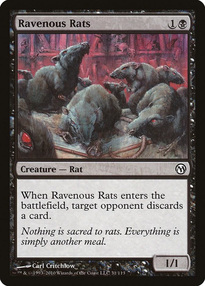 Ravenous Rats 31 card from Duels of the Planeswalkers