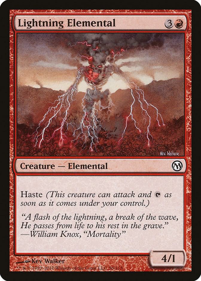 Lightning Elemental 50 card from Duels of the Planeswalkers