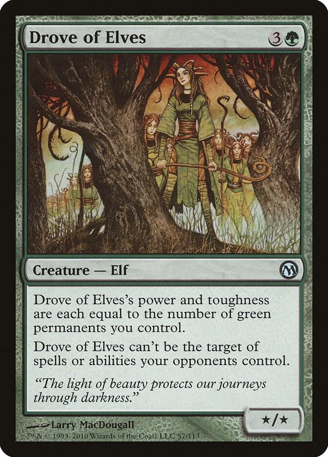 Drove of Elves 57 card from Duels of the Planeswalkers