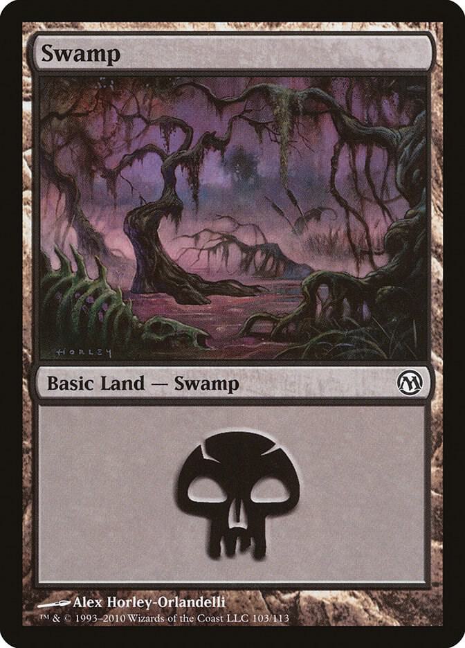 Swamp 103 card from Duels of the Planeswalkers