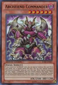Archfiend Commander JUMP-EN067 card from Shonen Jump Magazine Promos