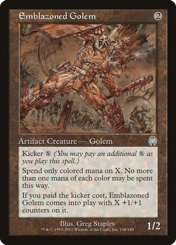 Emblazoned Golem 136 card from Apocalypse