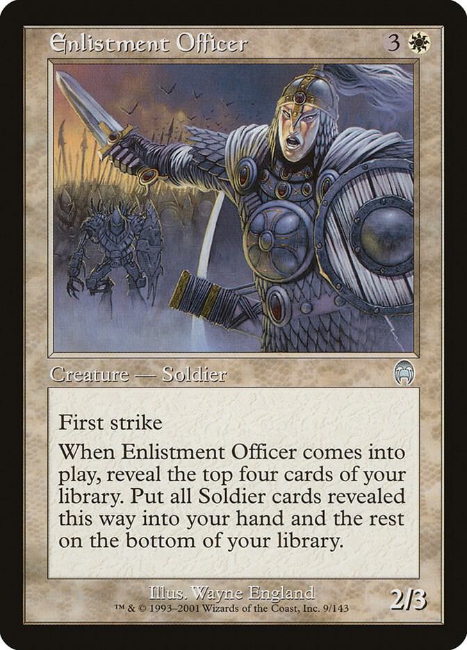 Enlistment Officer 9 card from Apocalypse