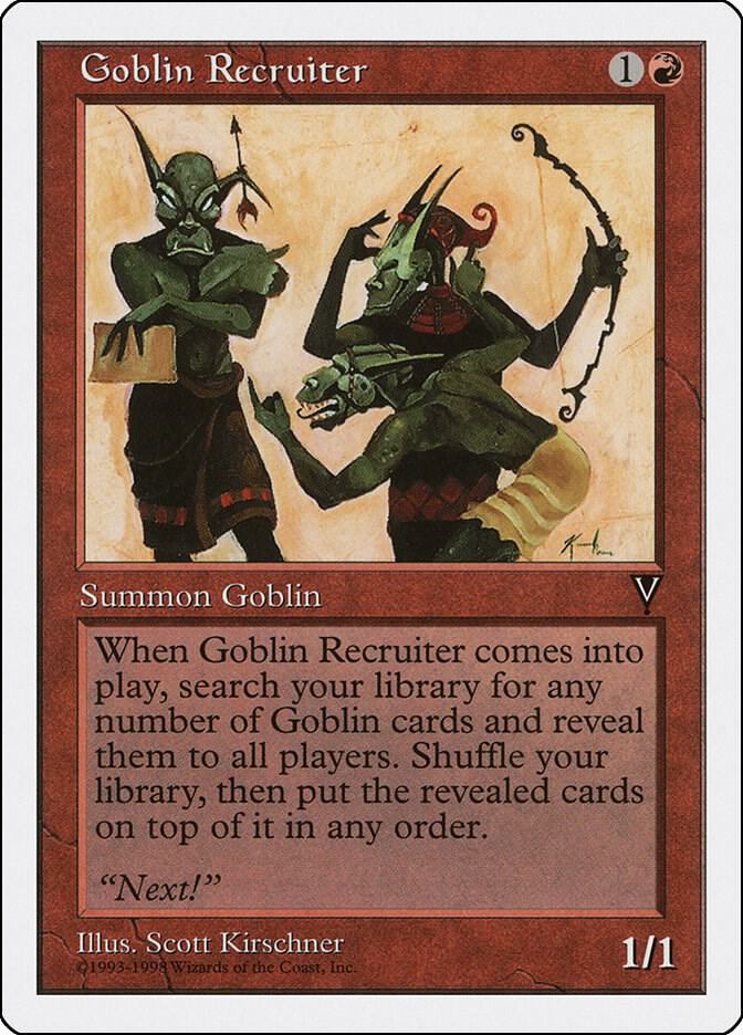 Goblin Recruiter card from Anthologies