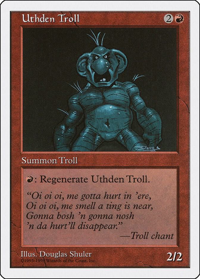 Uthden Troll card from Anthologies