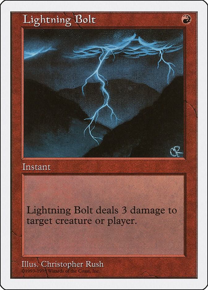 Lightning Bolt card from Anthologies