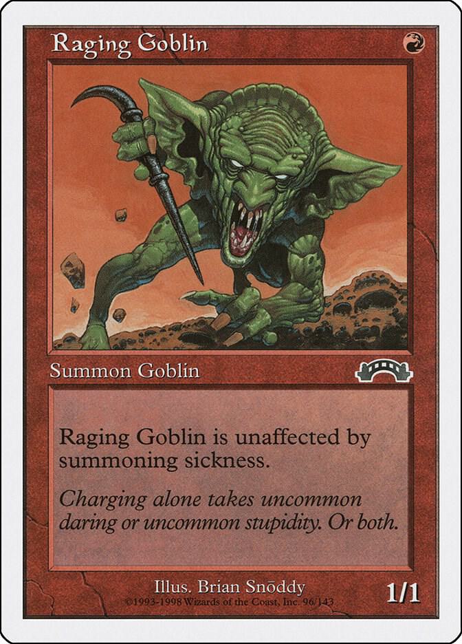 Raging Goblin 96 card from Anthologies