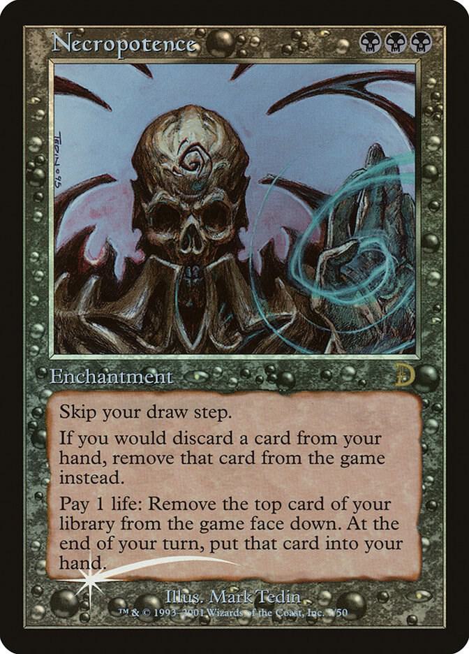 Necropotence 7 card from Deckmasters Garfield vs Finkel