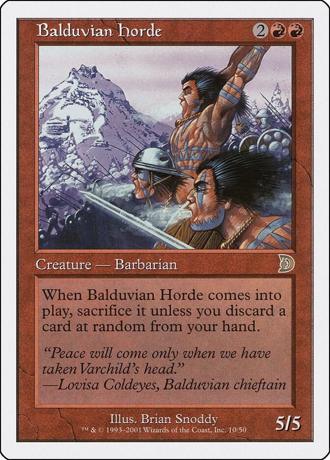 Balduvian Horde 10 card from Deckmasters Garfield vs Finkel