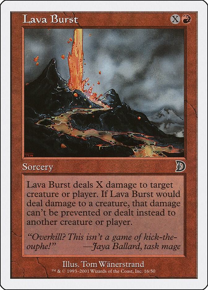 Lava Burst 16 card from Deckmasters Garfield vs Finkel