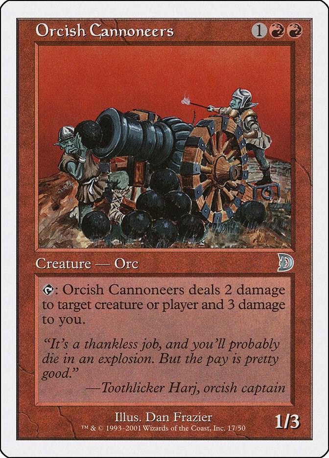 Orcish Cannoneers 17 card from Deckmasters Garfield vs Finkel
