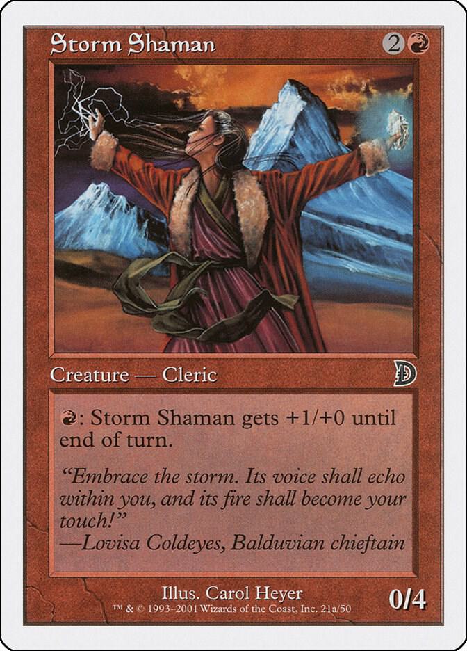Storm Shaman 21a card from Deckmasters Garfield vs Finkel