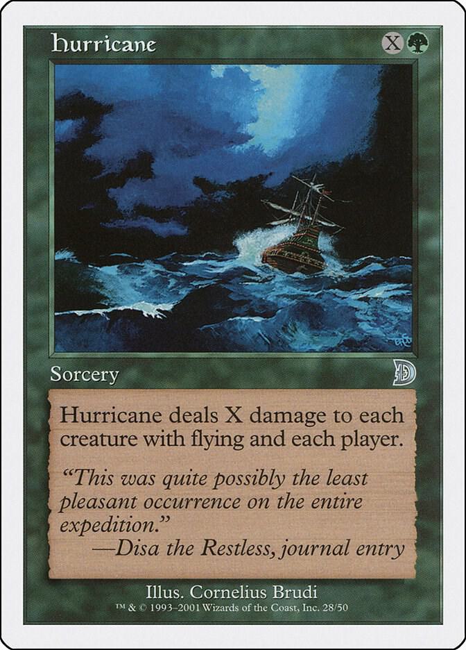 Hurricane 28 card from Deckmasters Garfield vs Finkel