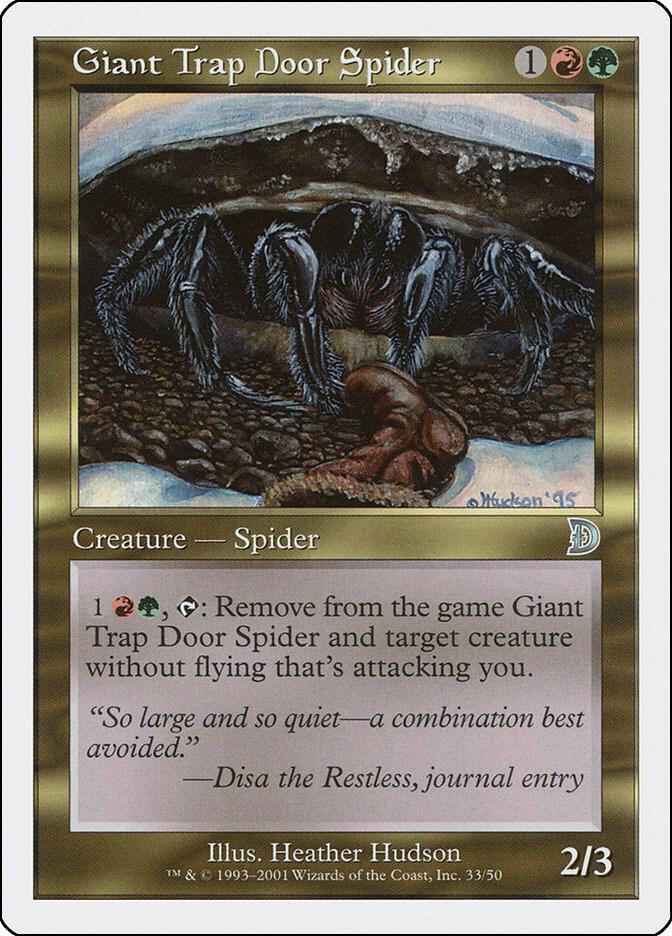 Giant Trap Door Spider 33 card from Deckmasters Garfield vs Finkel
