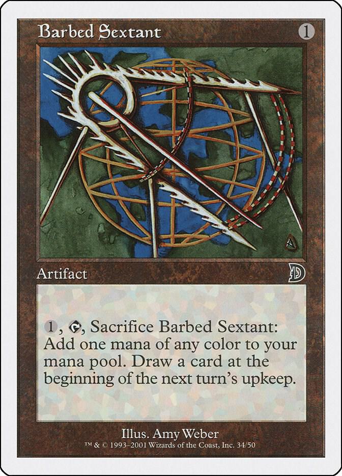 Barbed Sextant 34 card from Deckmasters Garfield vs Finkel