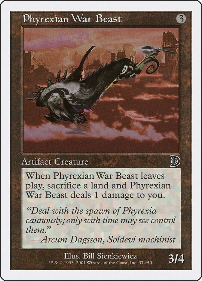 Phyrexian War Beast 37a card from Deckmasters Garfield vs Finkel