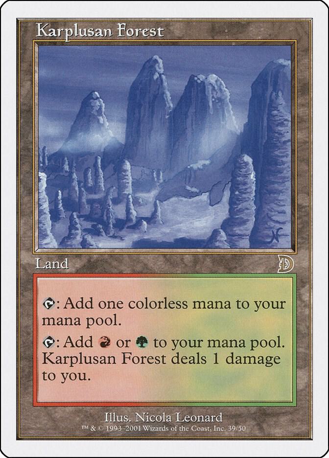 Karplusan Forest 39 card from Deckmasters Garfield vs Finkel