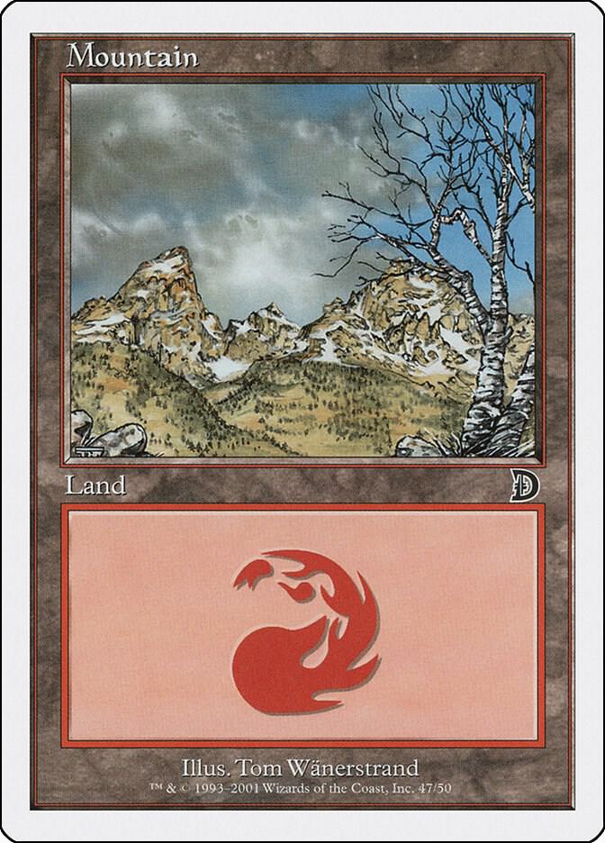 Mountain 47 card from Deckmasters Garfield vs Finkel
