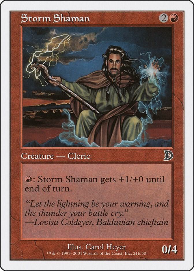 Storm Shaman 21b card from Deckmasters Garfield vs Finkel
